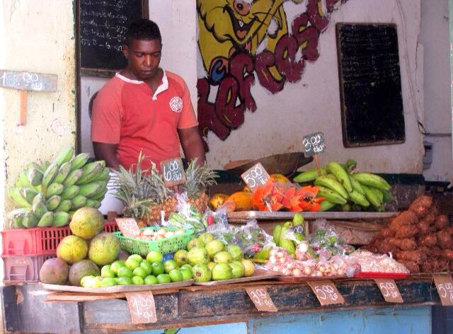 A typical market stand in the Old Havana (Habana Vieja) in Cuba. Travel tips.