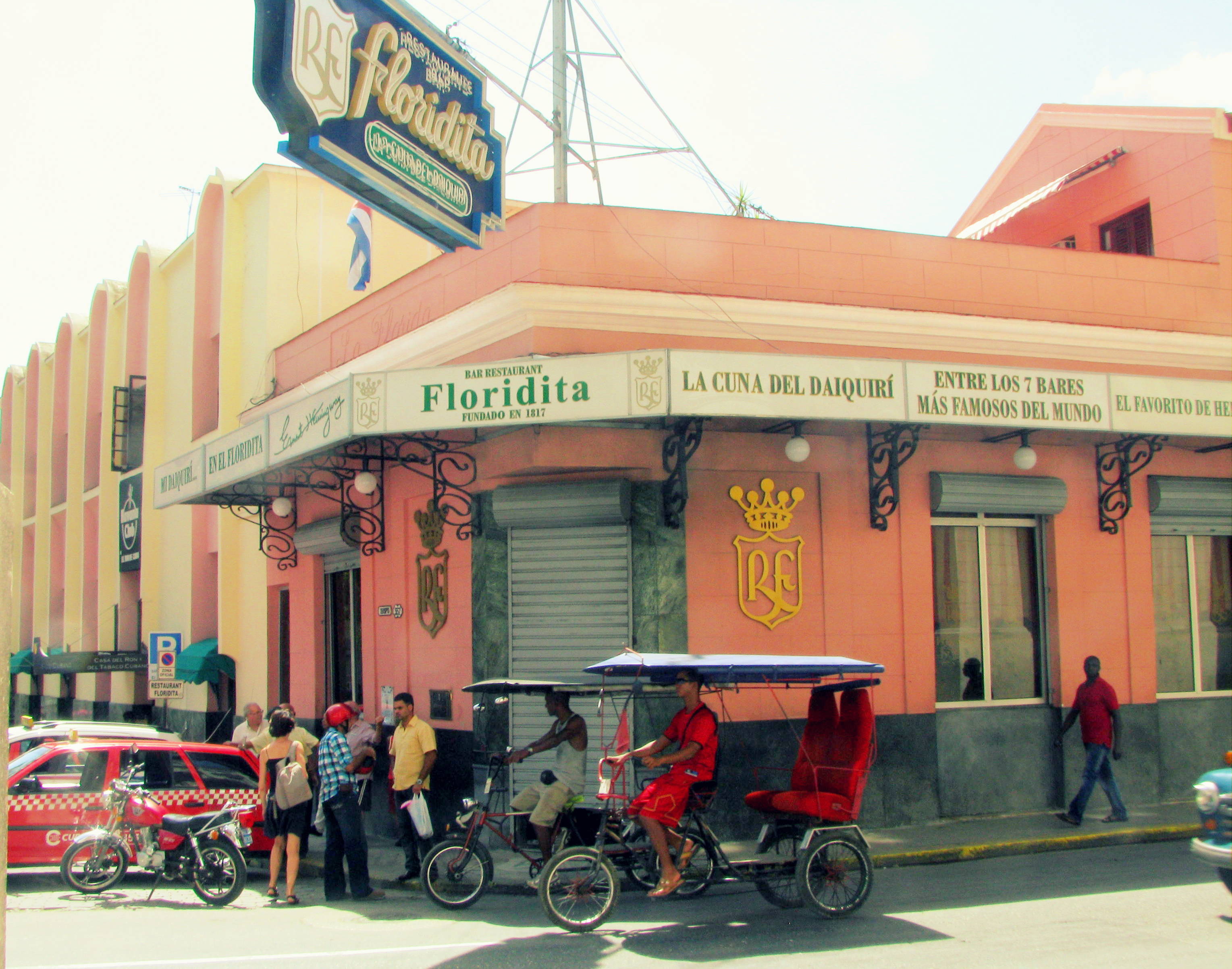 Floridita, one of the favourite hangouts of Ernest Hemingway in Havana.