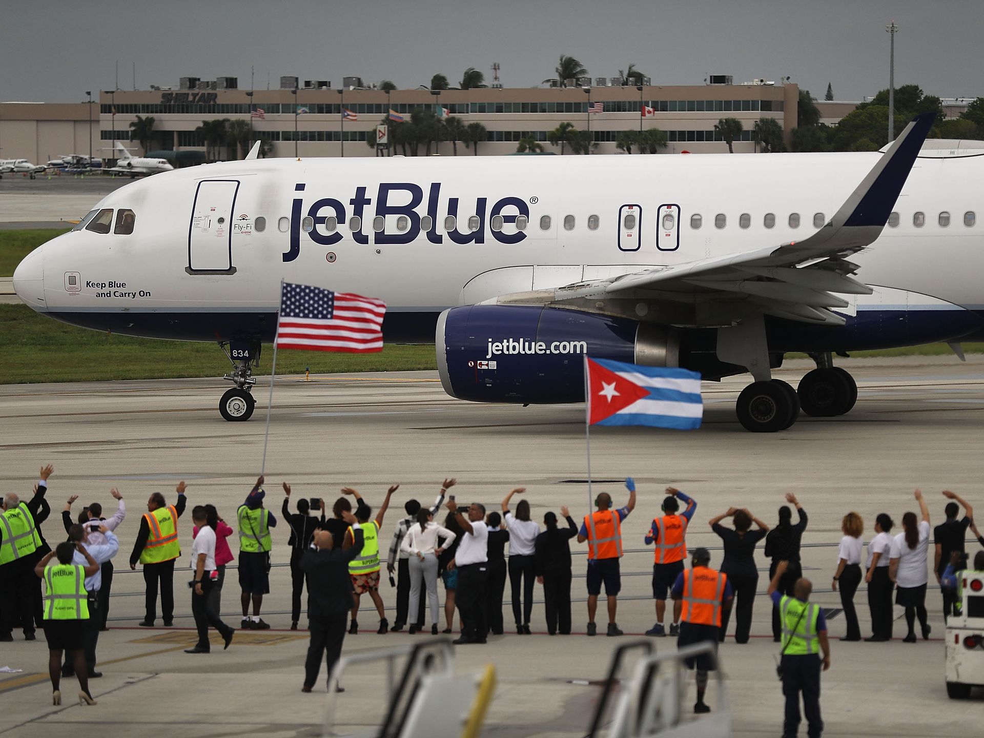 First U.S. commercial flight to Cuba since 1961. Photo by USA Today.