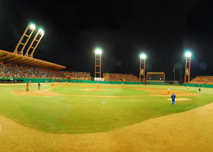 Estadio Augusto César Sandino is a multi-use stadium in Santa Clara, Cuba. It is currently used mostly for baseball games and is the home stadium of Villa Clara Naranjas. The stadium holds 20,000 people.